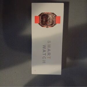 Smart Watch with Red Strap